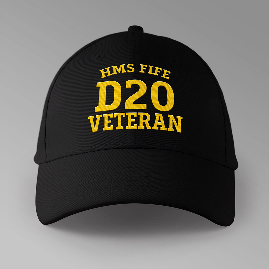 HMS Fife D20 Veteran - Embroidered Personalised Baseball Cap