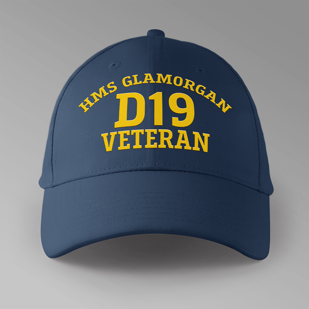 HMS Glamorgan D19 Veteran - Embroidered Personalised Baseball Cap