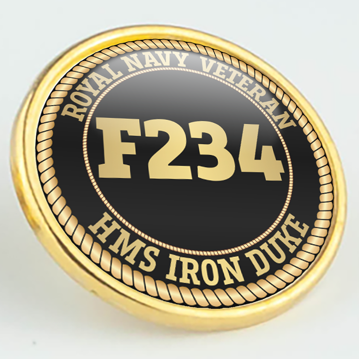 HMS Iron Duke F234 Pennant Number Pin/Lapel Badge