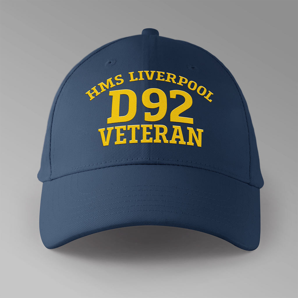 HMS Liverpool D92 Veteran - Embroidered Personalised Baseball Cap