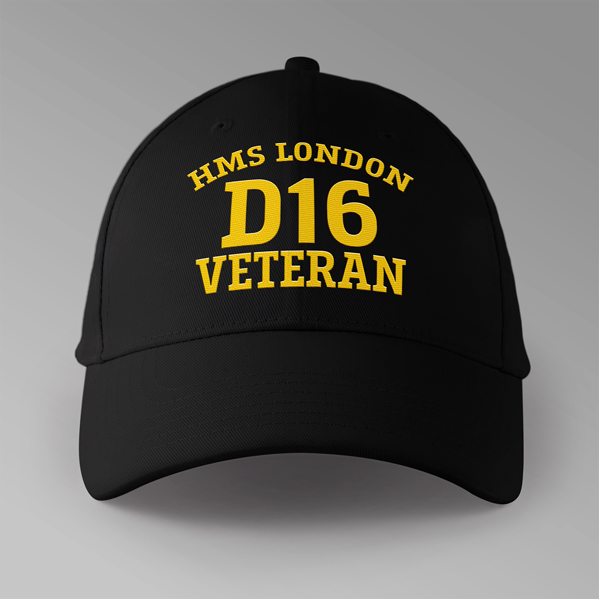 HMS London D16 Veteran - Embroidered Personalised Baseball Cap