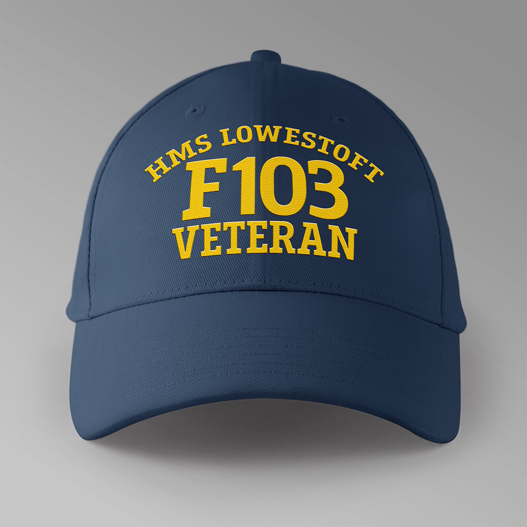 HMS Lowestoft F103 Veteran - Embroidered Personalised Baseball Cap