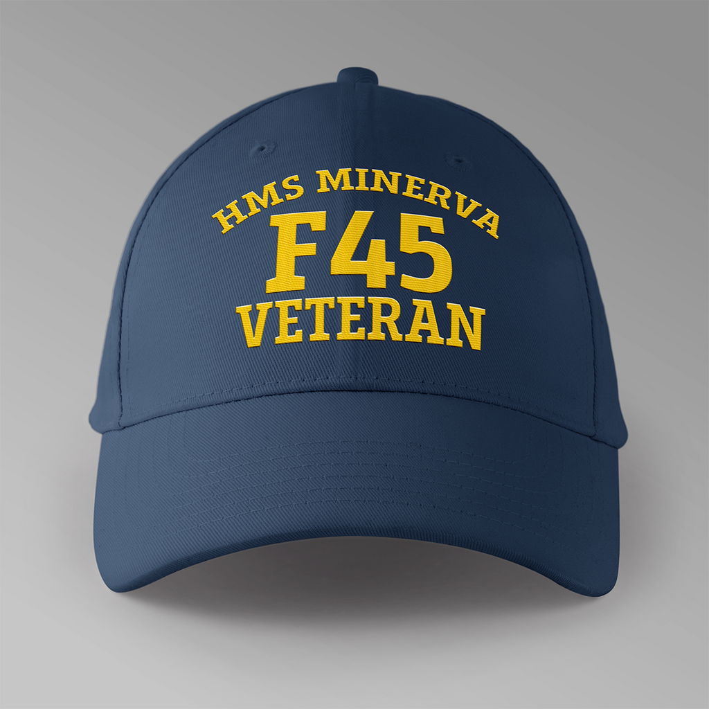 HMS Minerva F45 Veteran - Embroidered Personalised Baseball Cap