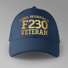 Load image into Gallery viewer, HMS Norfolk F230 Veteran - Personalised Baseball Cap
