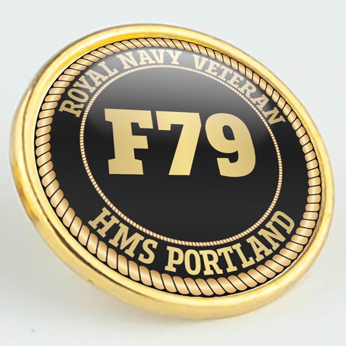 HMS Portland F79 Pennant Number Pin/Lapel Badge