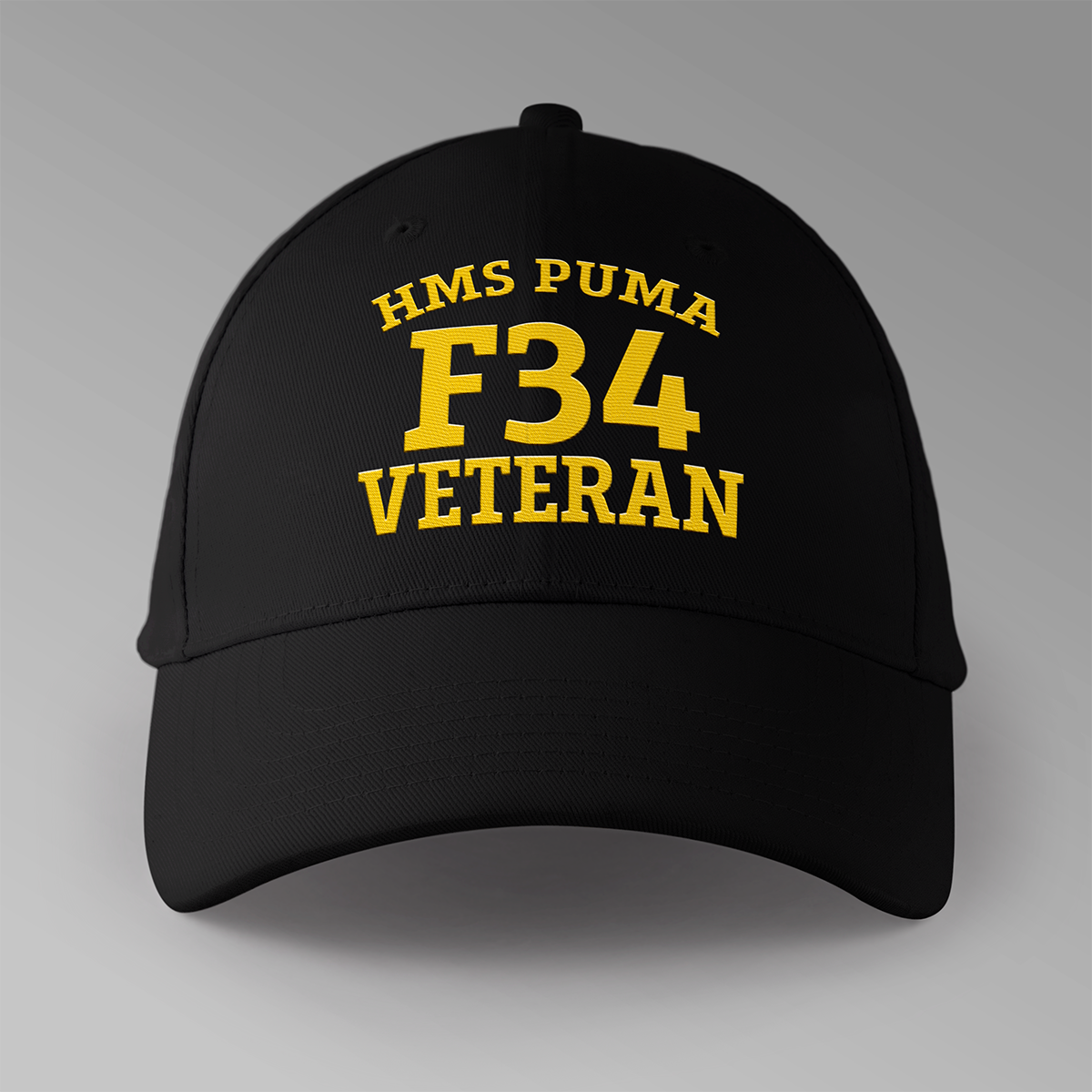 HMS Puma F34 Veteran - Embroidered Personalised Baseball Cap