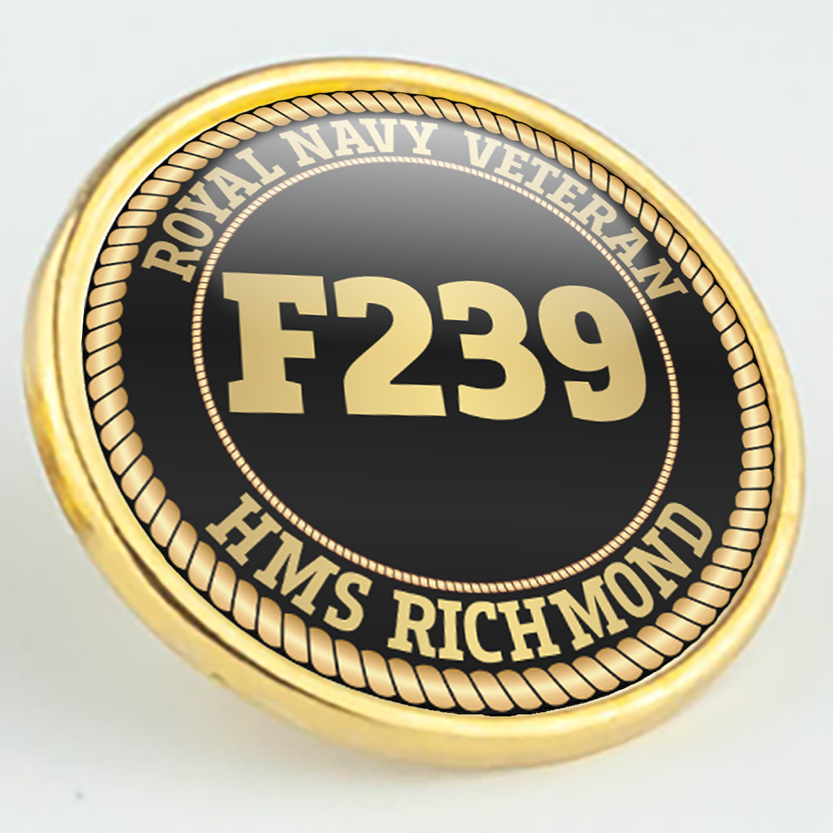 HMS Richmond F239 Pennant Number Pin/Lapel Badge