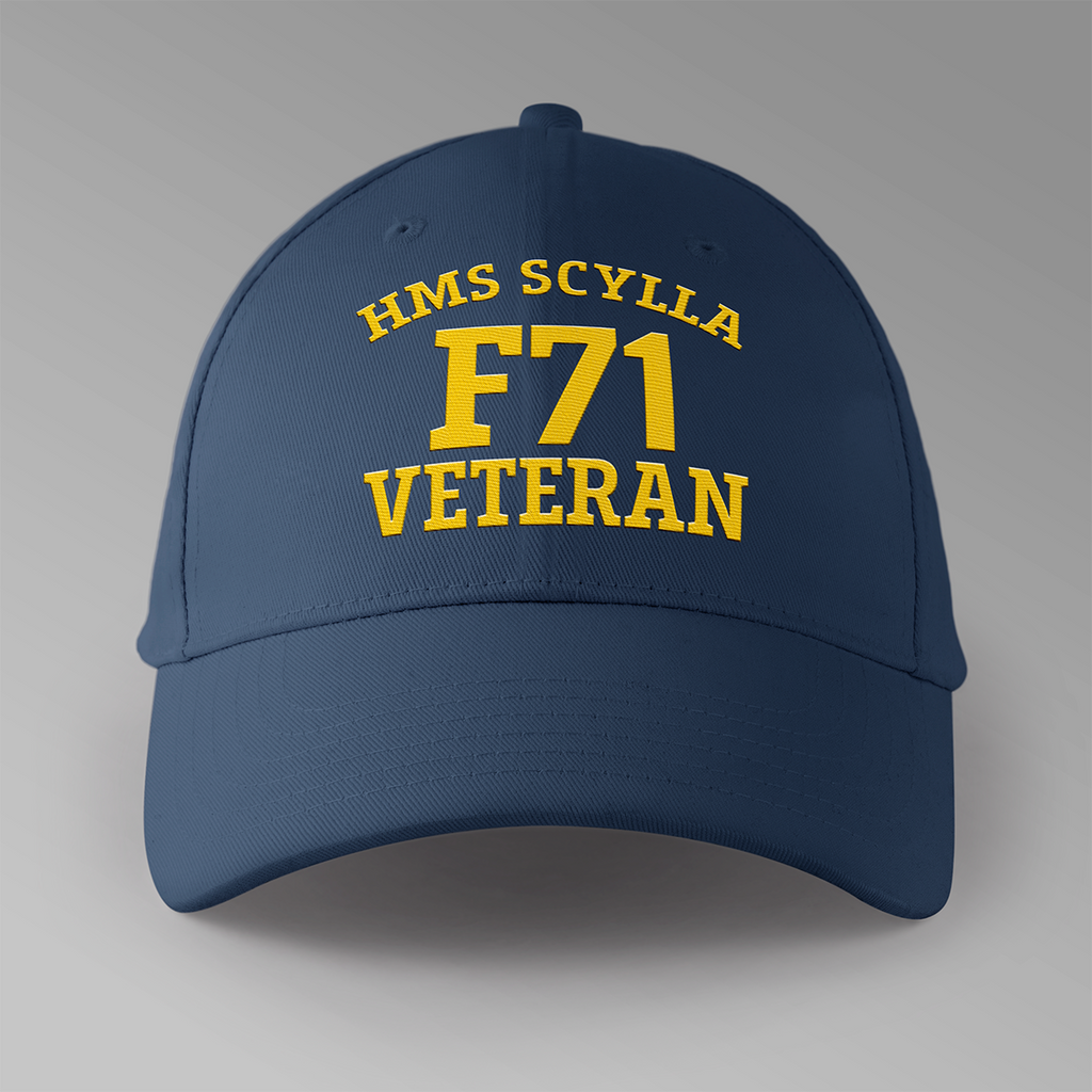 HMS Scylla F71 Veteran - Embroidered Personalised Baseball Cap