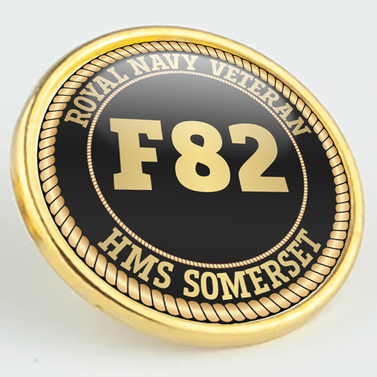 HMS Somerset F82 Pennant Number Pin/Lapel Badge