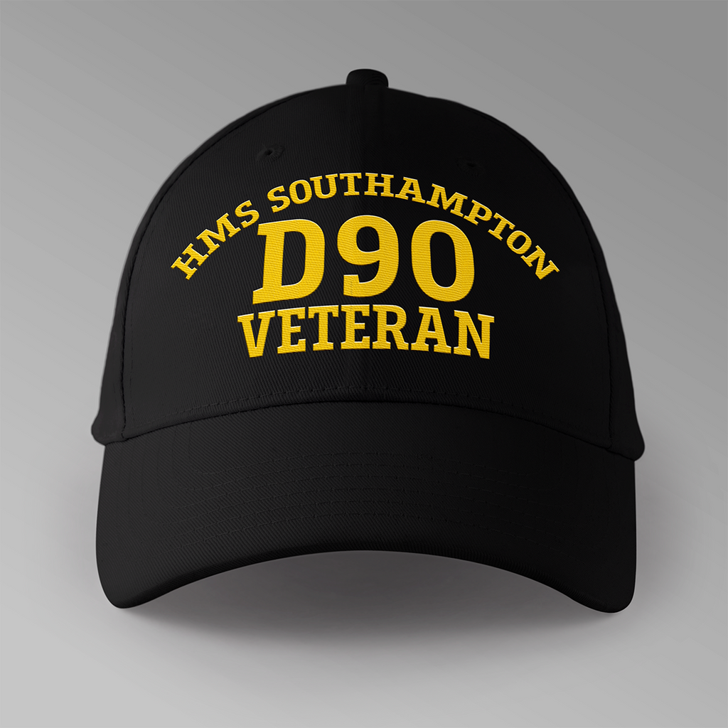 HMS Southampton D90 Veteran - Embroidered Personalised Baseball Cap