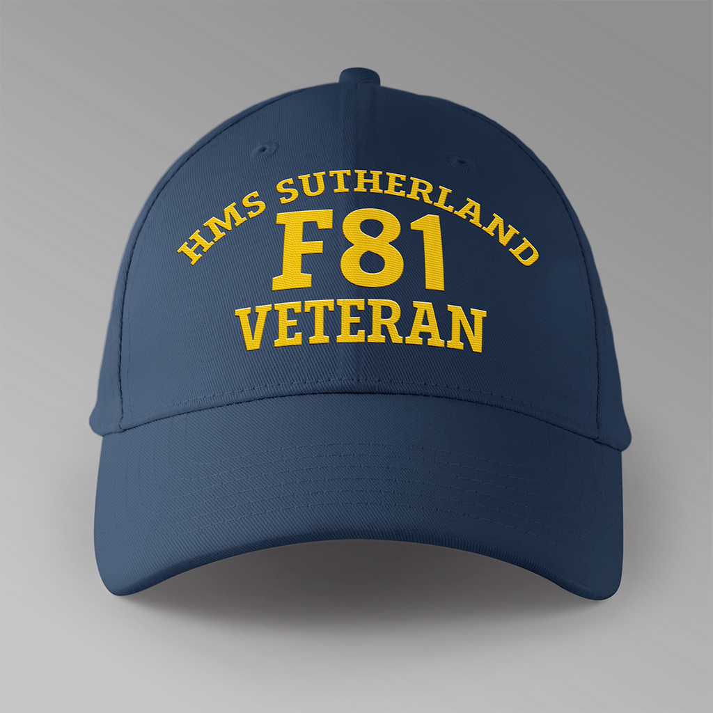 HMS Sutherland F81 Veteran - Embroidered Personalised Baseball Cap