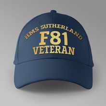 Load image into Gallery viewer, HMS Sutherland F81 Veteran - Personalised Baseball Cap
