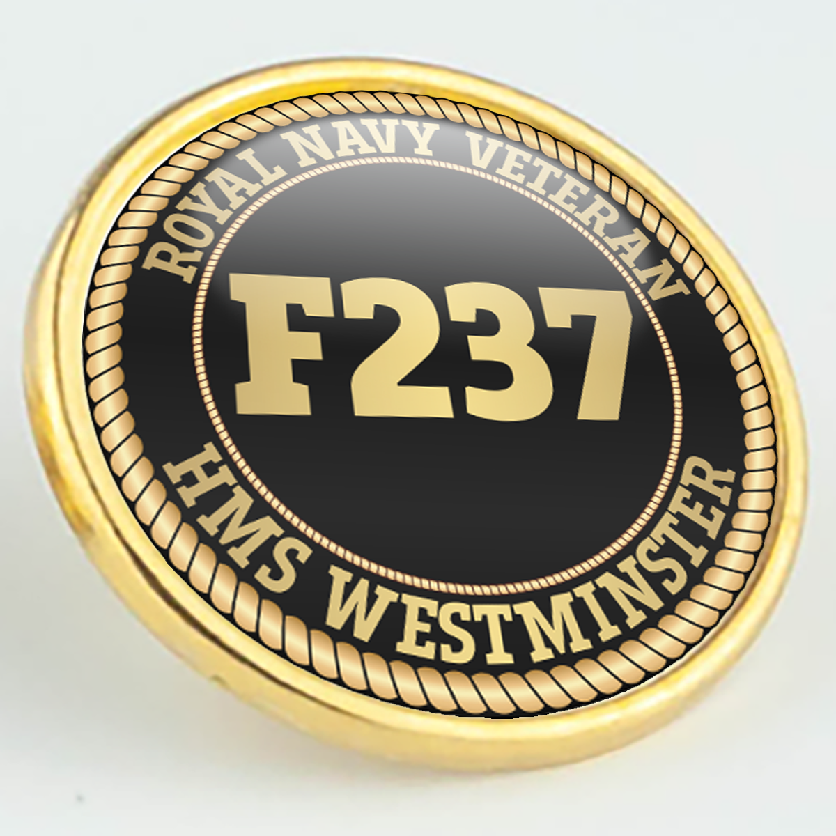 HMS Westminster F237 Pennant Number Pin/Lapel Badge