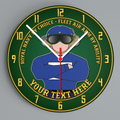 Fleet Air Arm Flight Deck 'Chockhead' Glass Hanging Photo Clock