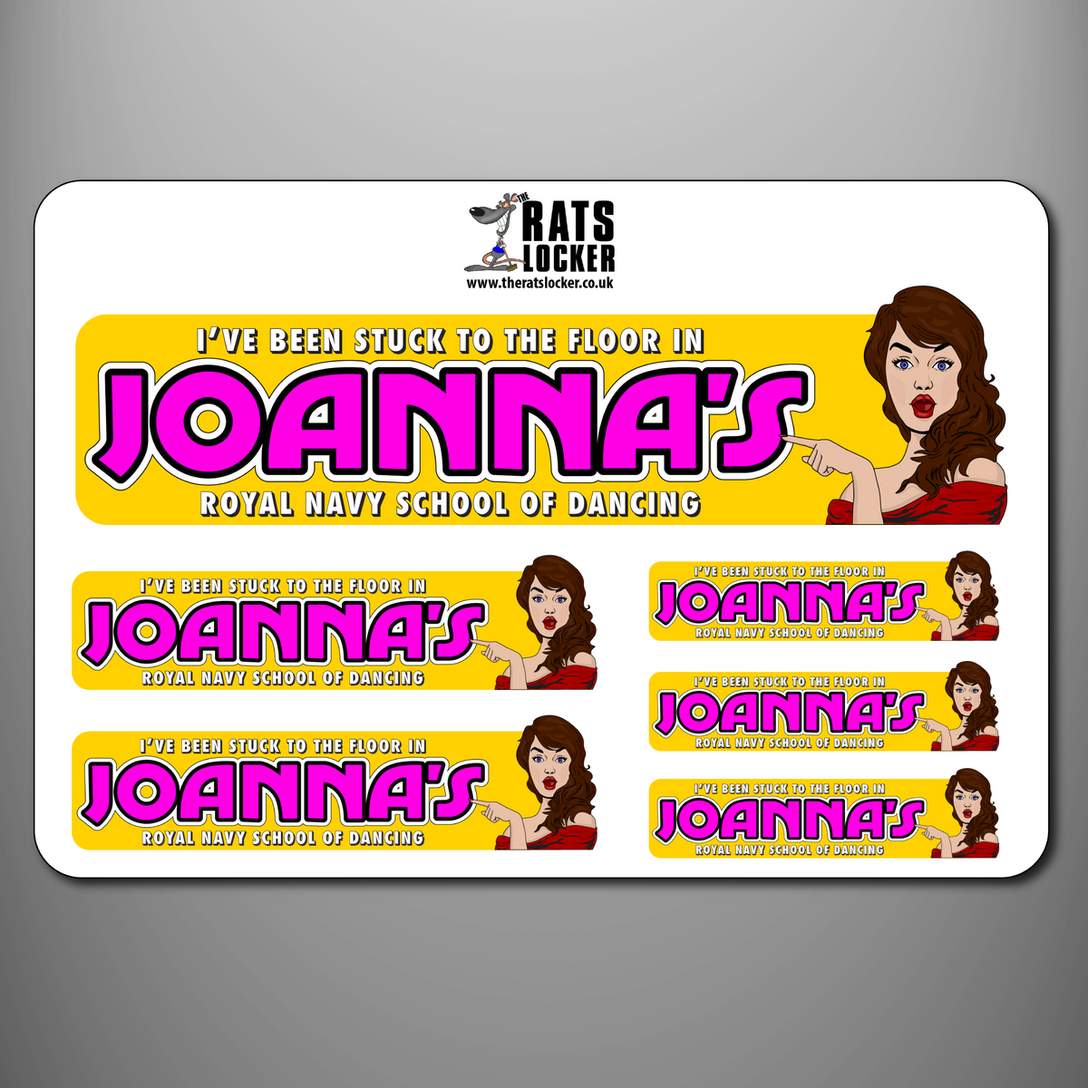 Joanna's Royal Navy School of Dancing self-adhesive sticker sheet