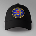 Aircraft Handler 'Naval Air Command Fire Service – Fire Stations' — Lee personalised baseball cap in black — front view