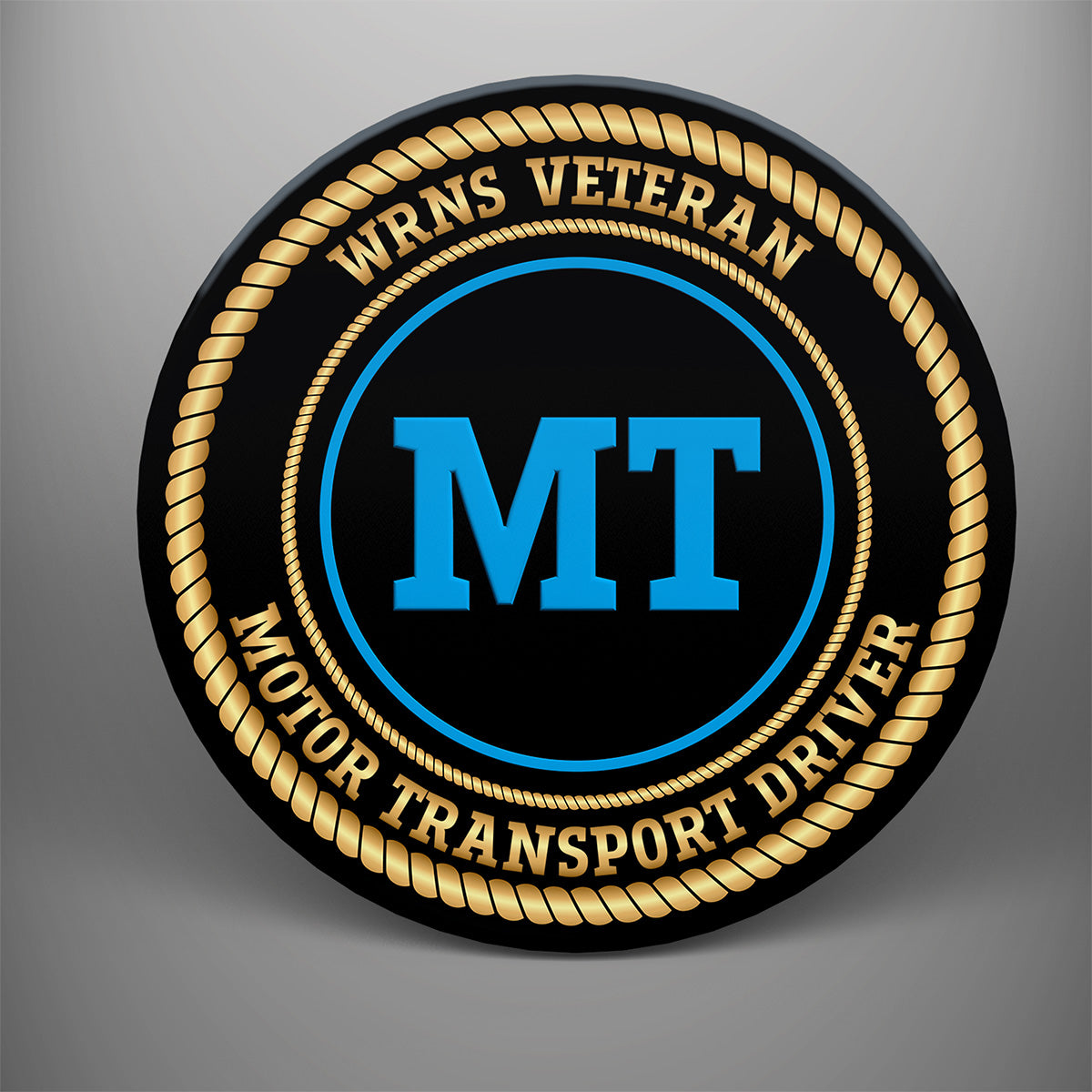 WRNS Veteran 'Motor Transport Driver' design on a glass coaster set