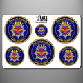 Naval Air Command Fire Service 'Fire Station' Self Adhesive Stickers