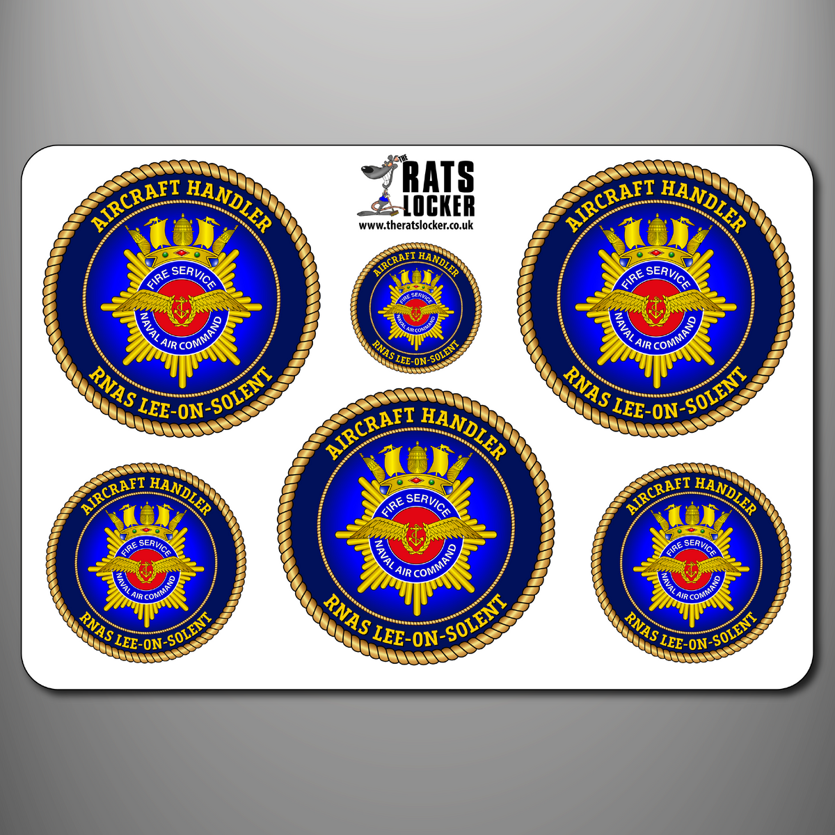 Naval Air Command Fire Service RNAS Lee-on-Solent sticker sheet