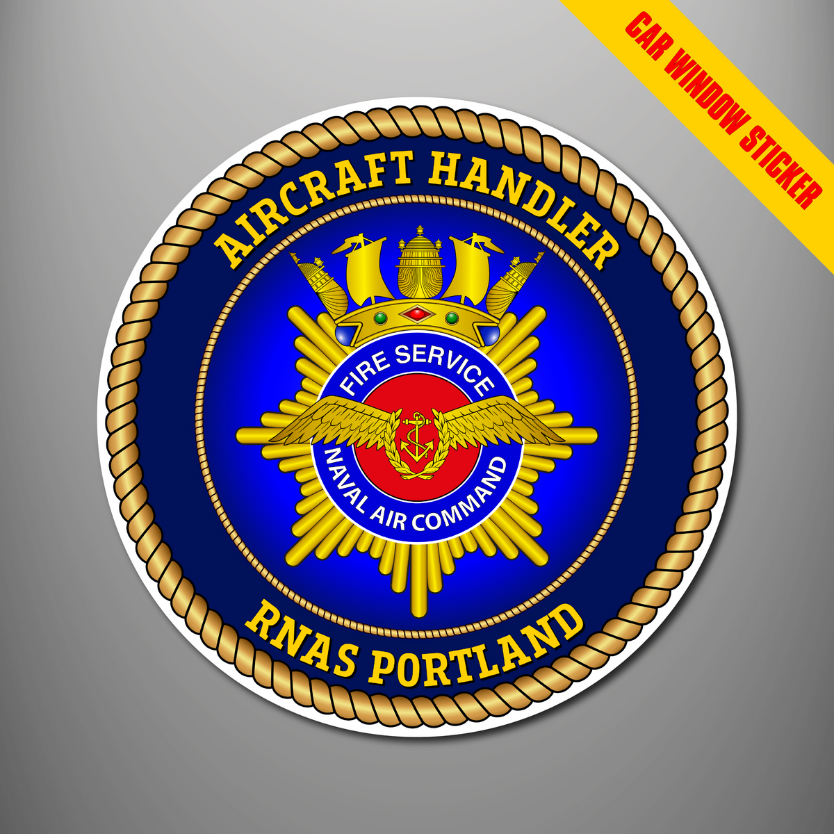 Naval Air Command Fire Service RNAS Portland car window stickers