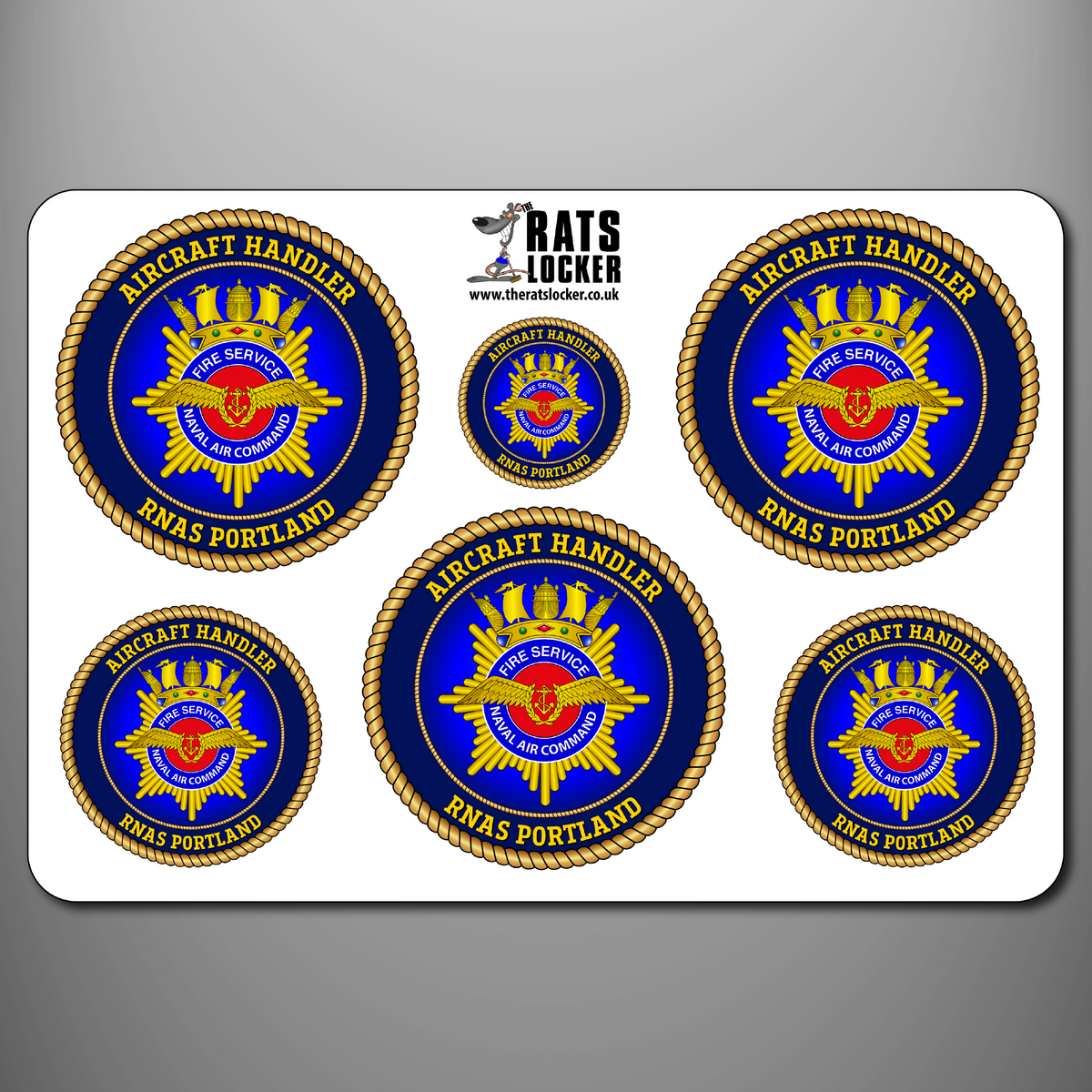 Naval Air Command Fire Service RNAS Portland sticker sheet