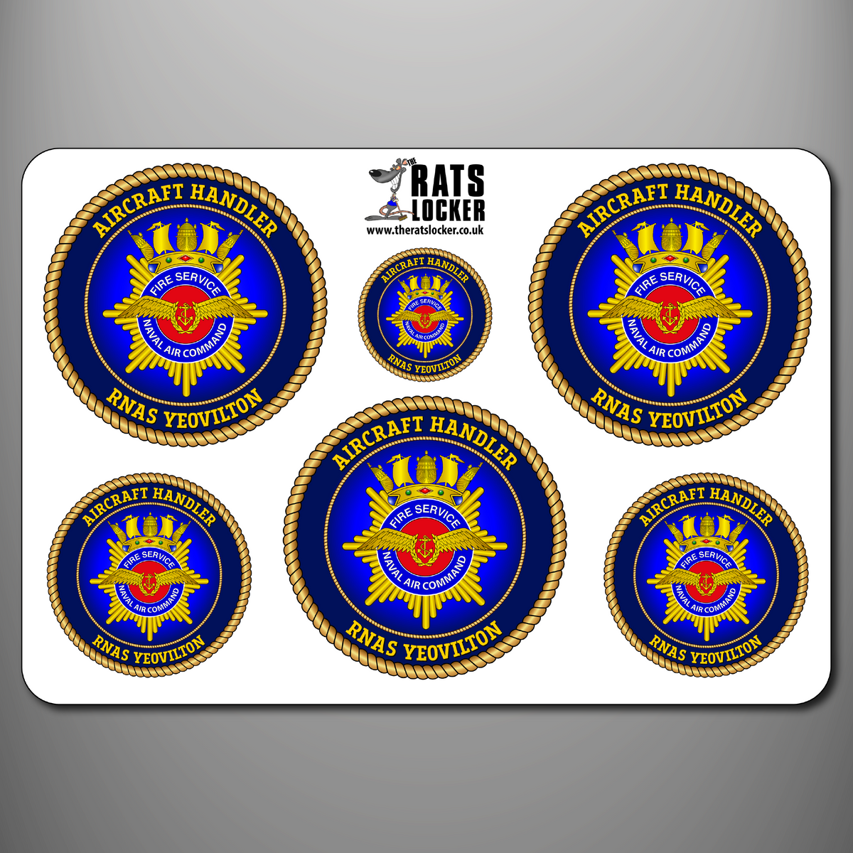 Naval Air Command Fire Service RNAS Yeovilton sticker sheet