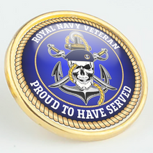 Load image into Gallery viewer, Royal Navy Veteran &#39;Proud to Have Served&#39; Pin/Lapel Badge

