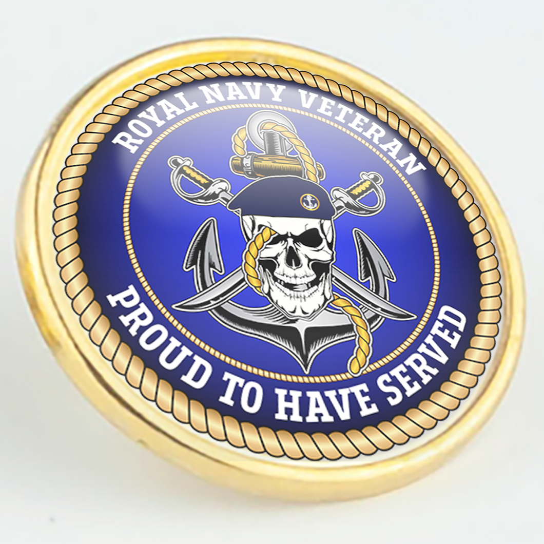 Royal Navy Veteran 'Proud to Have Served' Pin/Lapel Badge