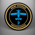 WRNS Veteran 'Photographer' design on a glass coaster set