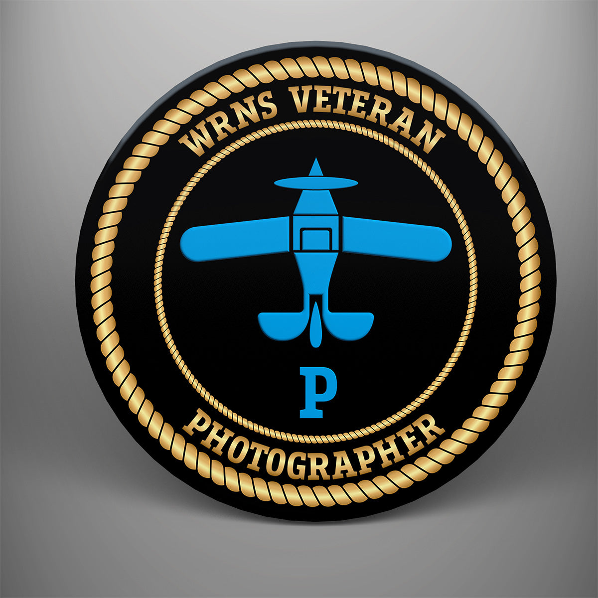 WRNS Veteran 'Photographer' design on a glass coaster set