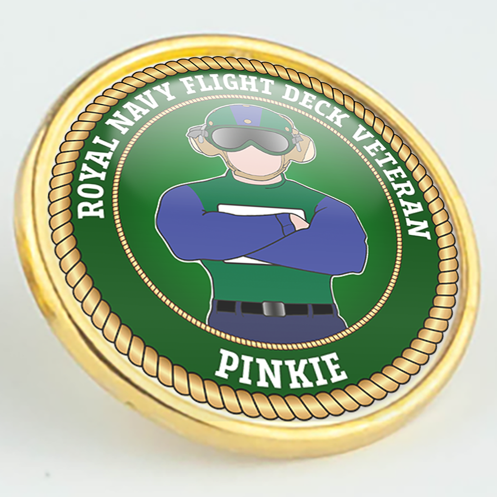 Royal Navy Flight Deck Veteran 'Pinkie' Pin/Lapel Badge