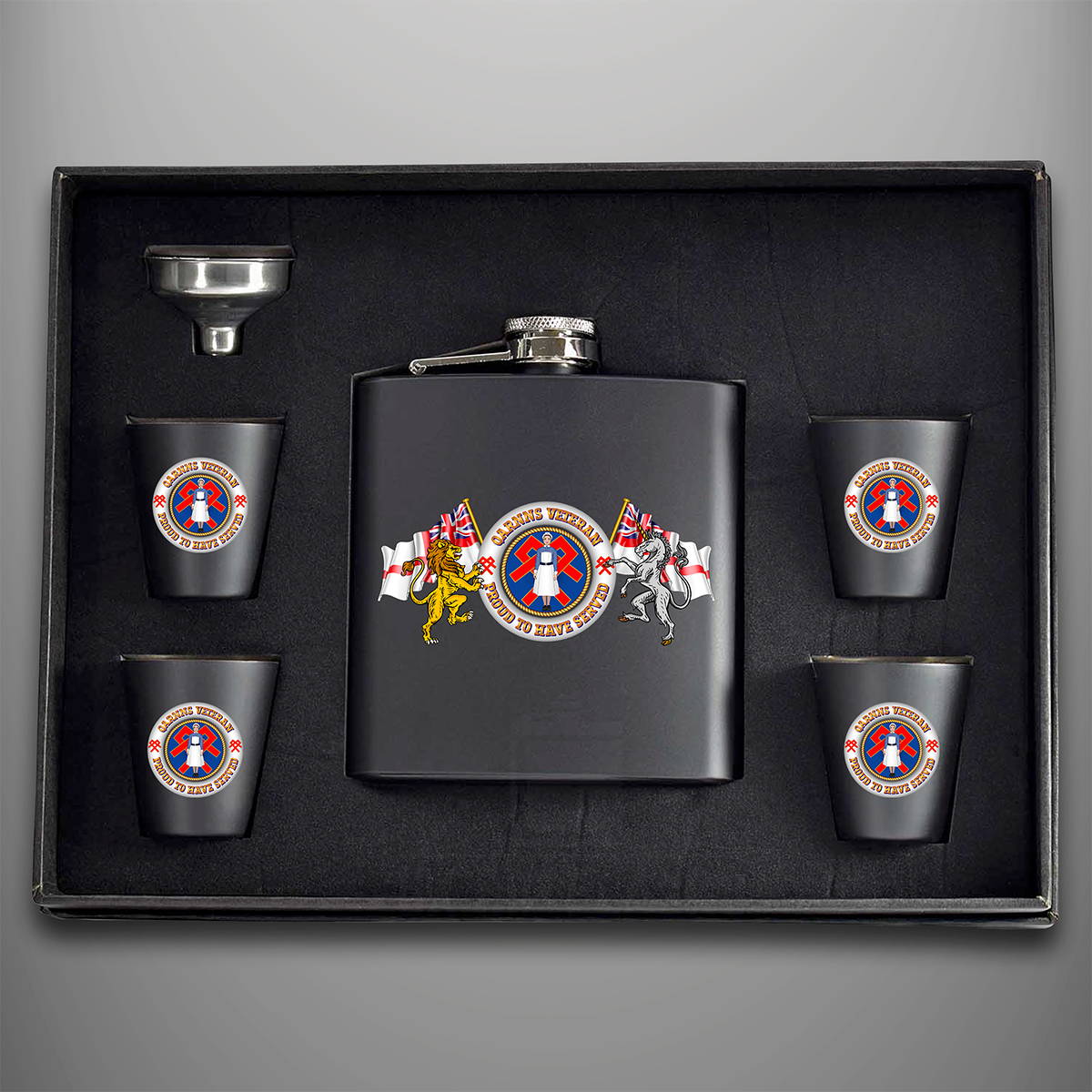 Proud to Have Served 'QARNNS' Hip Flask - Personalised