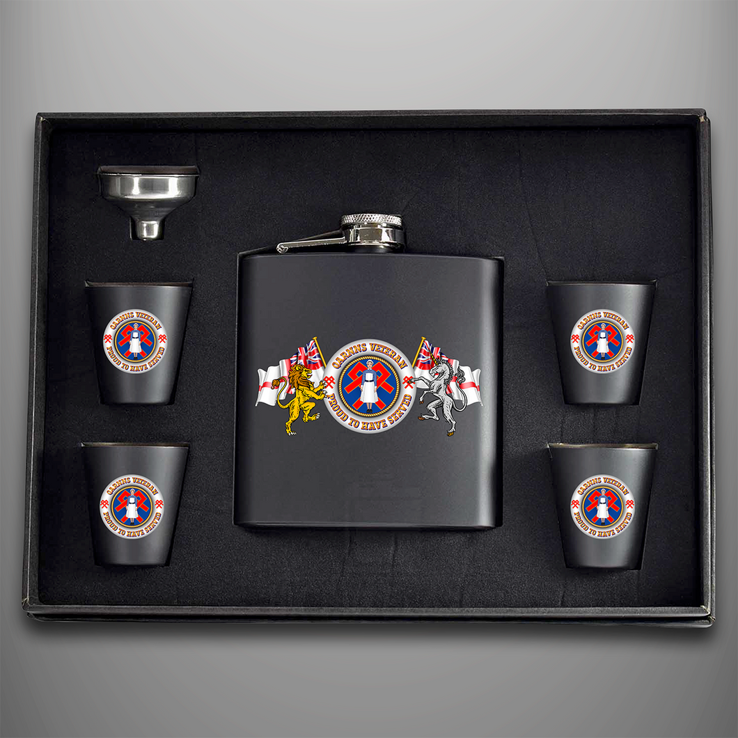 Proud to Have Served 'QARNNS' Hip Flask - Personalised