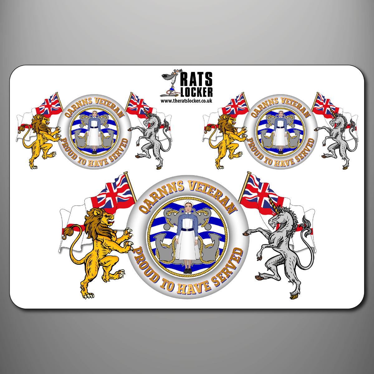QARNNS Veteran Proud to Have Served self-adhesive sticker sheet