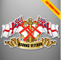QARNNS Veteran 'Ensigns' Car Window Sticker