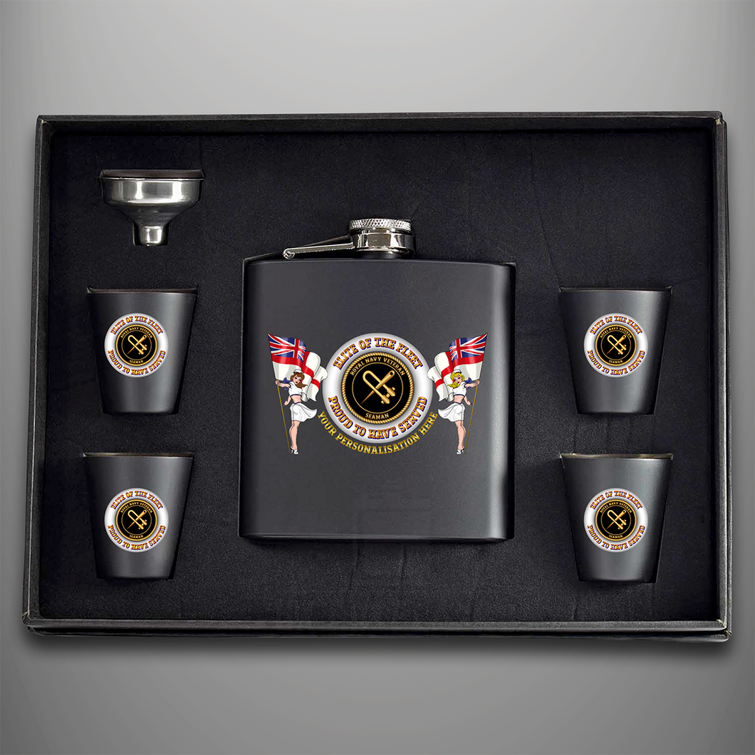 Elite of the Fleet 'Seaman' Hip Flask - Personalised
