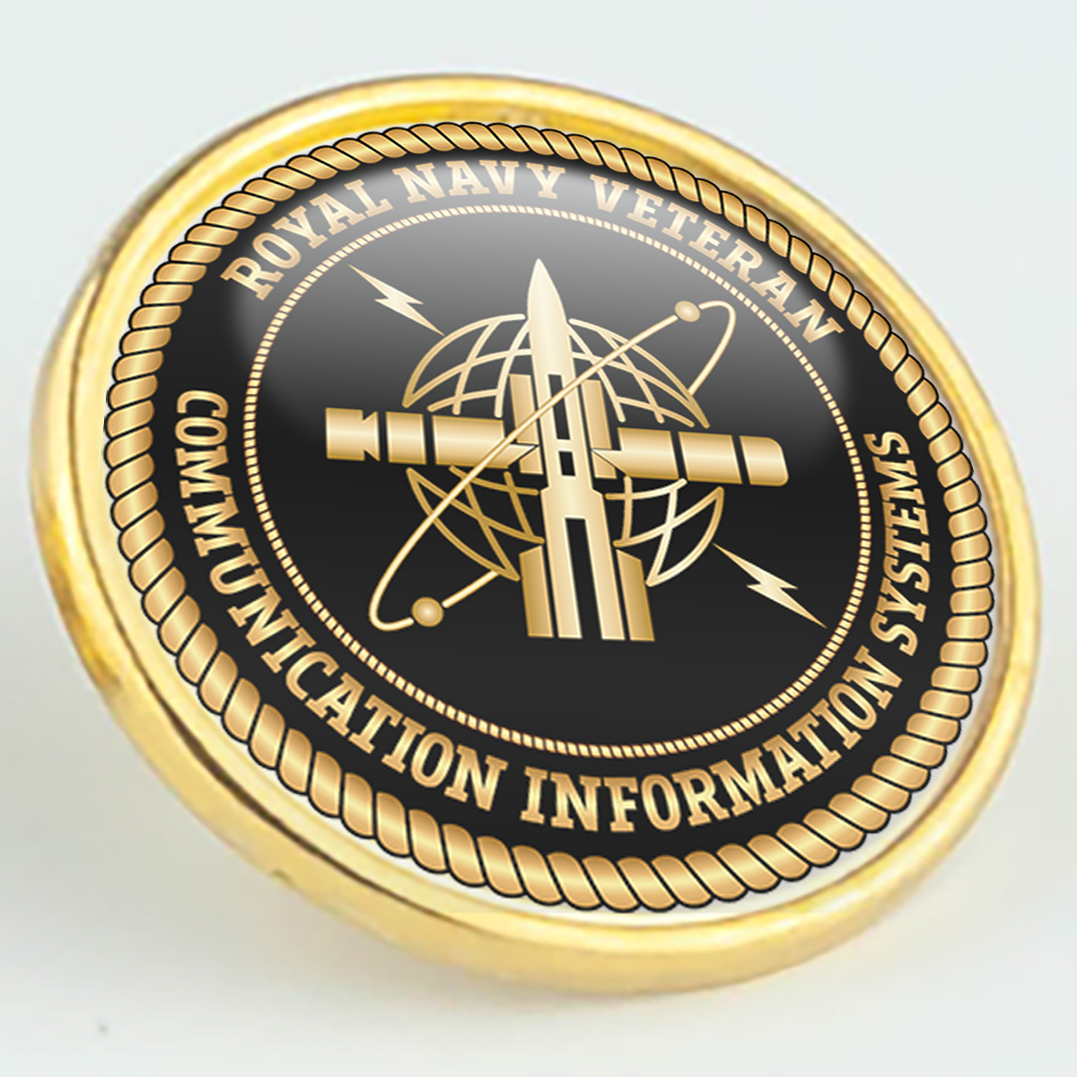 Royal Navy Veteran 'Communication Information Systems' Pin/Lapel Badge
