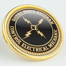 Load image into Gallery viewer, Royal Navy Veteran &#39;Control Electrical Mechanic&#39; Pin/Lapel Badge
