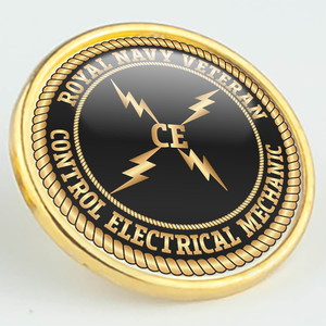 Royal Navy Veteran 'Control Electrical Mechanic' Pin/Lapel Badge