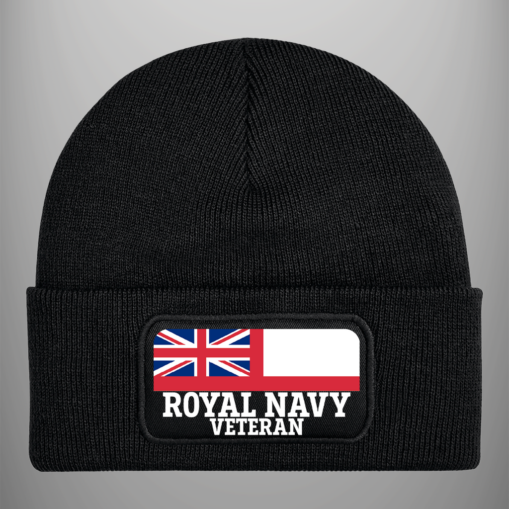 Royal Navy Veteran 'Ensign' Patch Beanie