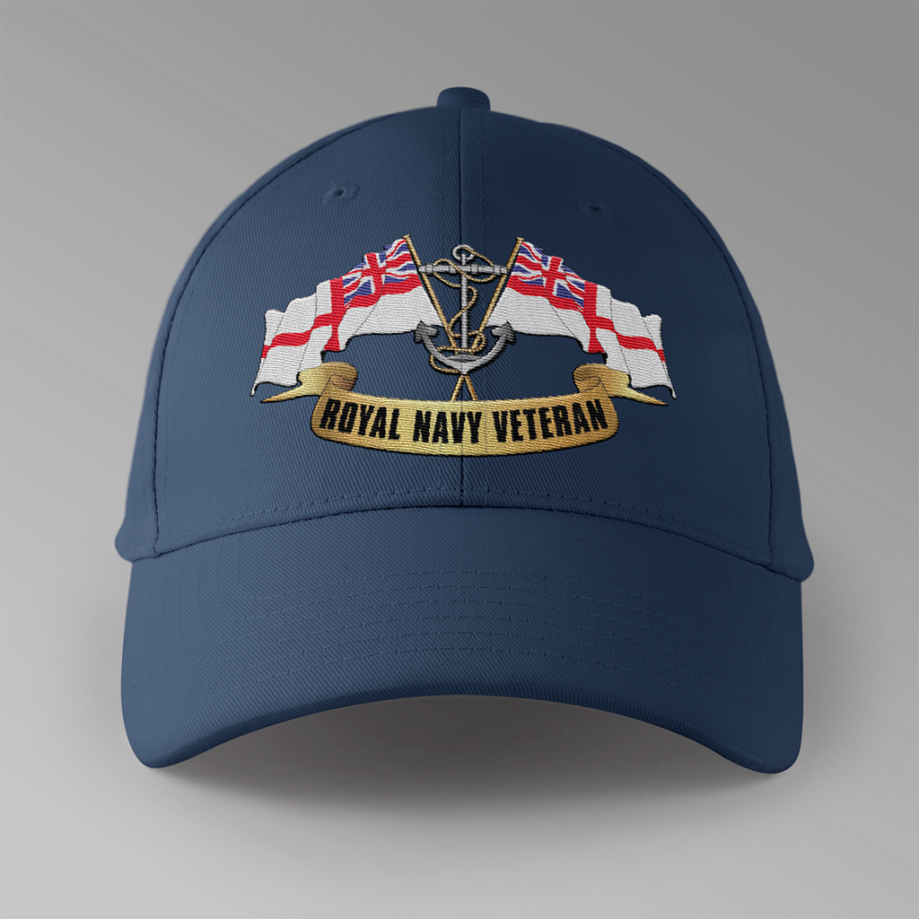 Royal Navy Veteran 'Ensigns' Embroidered - Personalised Baseball Cap