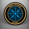 WRNS Veteran 'Radar' design on a glass coaster set