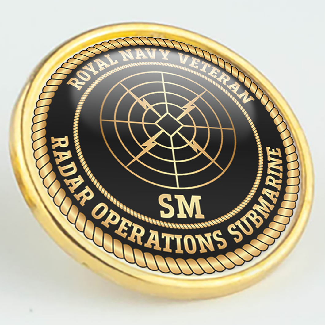 Royal Navy Veteran 'Radar Operations Submarine' Pin/Lapel Badge