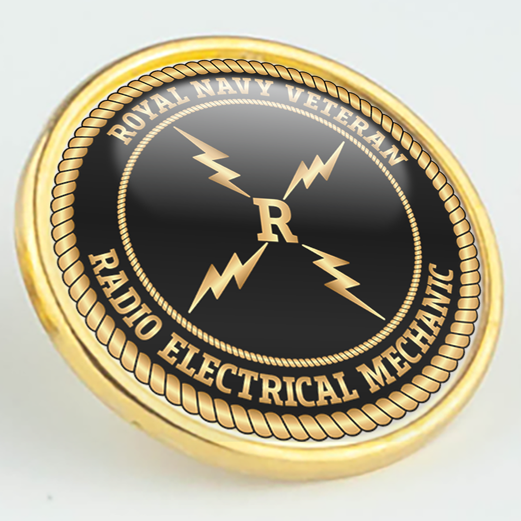 Royal Navy Veteran 'Radio Electrical Mechanic' Pin/Lapel Badge