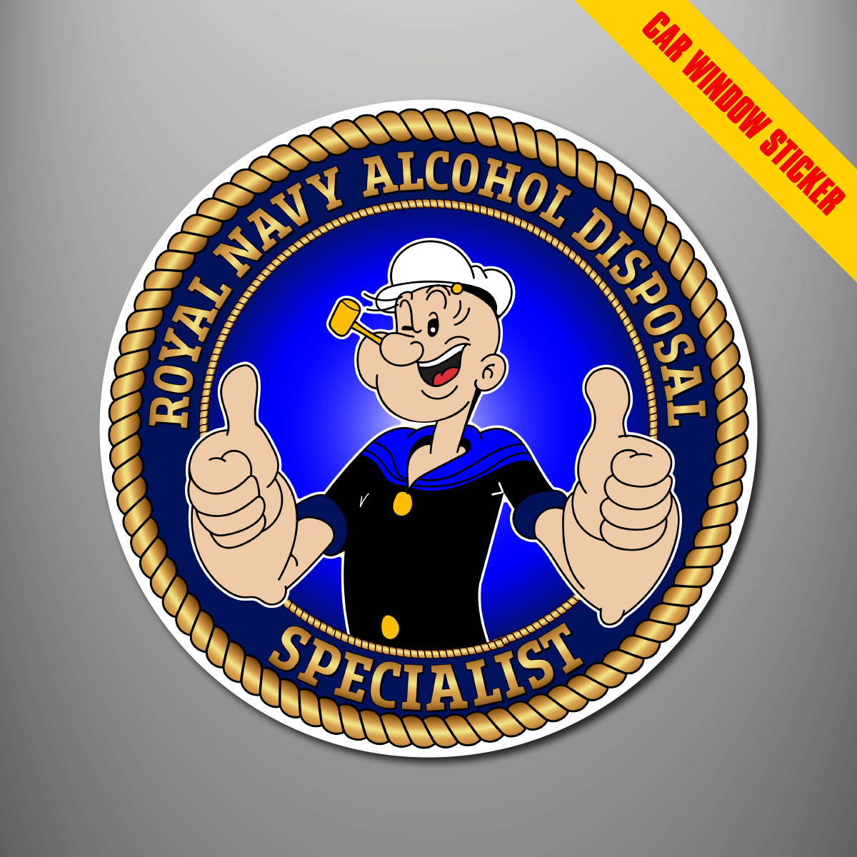 Royal Navy Alcohol Disposal Specialist car window stickers