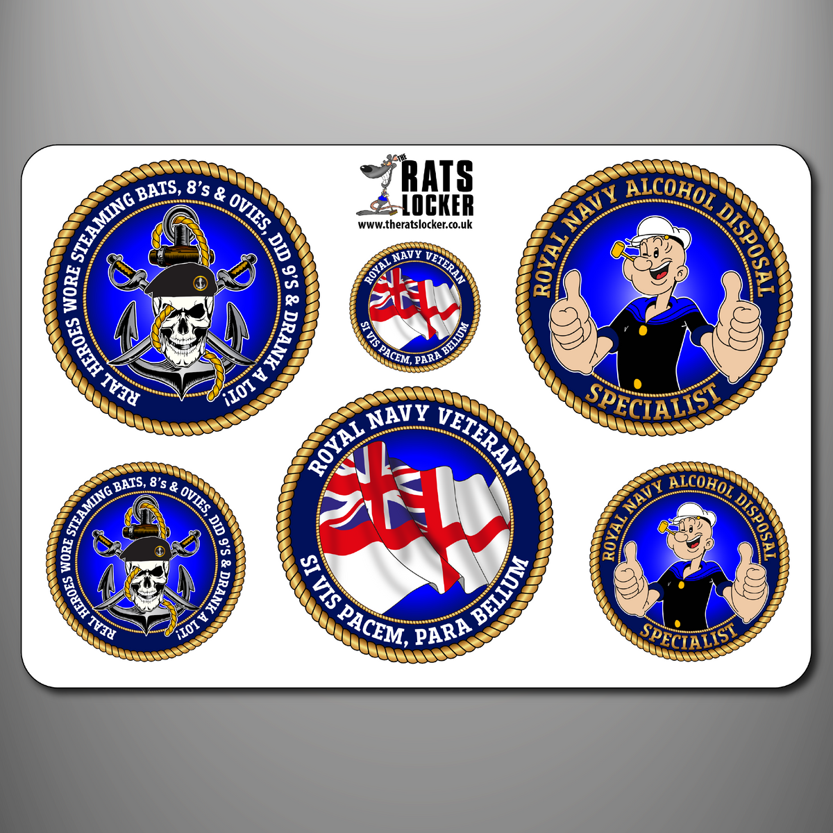 Royal Navy assorted self-adhesive sticker sheet