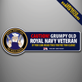 Royal Navy Chefs White Mafia laminated bumper sticker design