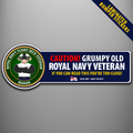 Royal Navy Flight Deck Veteran Badger laminated bumper sticker design