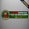 Royal Navy Flight Deck Veteran Bombhead laminated bumper sticker design