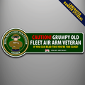 Royal Navy Flight Deck Veteran Grubber laminated bumper sticker design